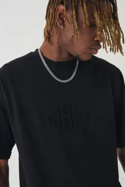 Tall Man Diamond Debossed T-shirt | BoohooMAN UK