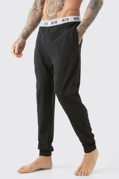 Tall Man Loungewear Joggers In Black | BoohooMAN UK