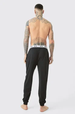 Tall Man Loungewear Joggers In Black | BoohooMAN UK