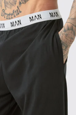 Tall Man Loungewear Joggers In Black | BoohooMAN UK