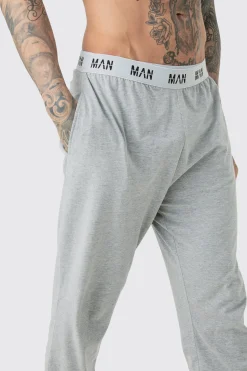 Tall Man Loungewear Joggers In Grey Marl | BoohooMAN UK