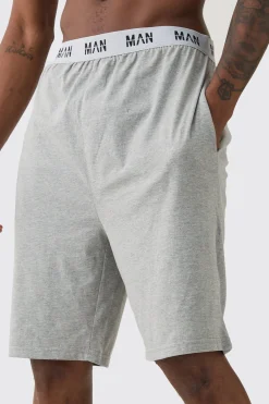 Tall Man Loungewear Shorts In Grey Marl | BoohooMAN UK