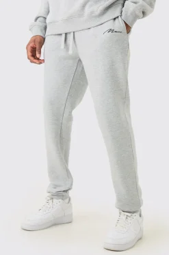 Tall Man Signature Skinny Fit Jogger In Grey Marl | BoohooMAN UK