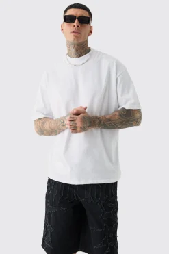 Tall Miami Pool Club Back Print T-shirt In White | BoohooMAN UK