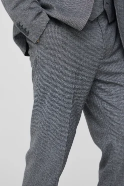 Tall Mini Dogtooth Slim Fit Suit Trouser | BoohooMAN UK