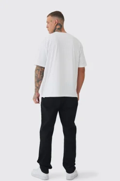 Tall Mono Man Balaclava T-shirt In White | BoohooMAN UK