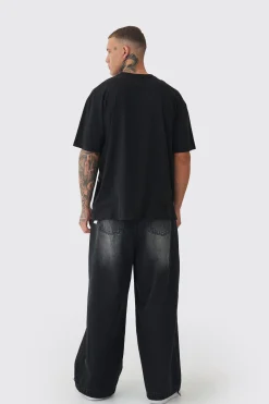 Tall Mono Man Balaclava T-shirt In Black | BoohooMAN UK