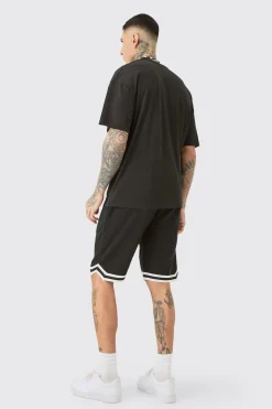 Tall Mono Moto Graphic T-shirt | BoohooMAN UK