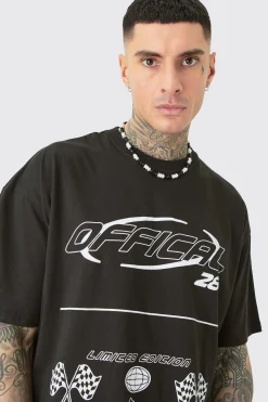 Tall Mono Moto Graphic T-shirt | BoohooMAN UK