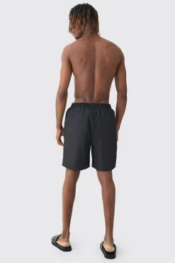 Tall Moto Printed Swim Shorts | BoohooMAN UK
