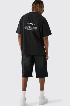 Tall Multi Waistband Relaxed Fit Denim Shorts | BoohooMAN UK
