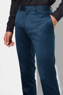 Tall Navy Satin Skinny Fit Suit | BoohooMAN UK