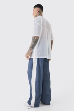 Tall New York Printed Mesh Basketball T-shirt In White | BoohooMAN UK