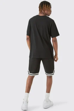 Tall New York Varsity Print T-shirt | BoohooMAN UK