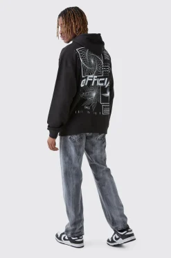 Tall Official Abstract Graphic Oversized Hoodie | BoohooMAN UK