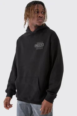 Tall Official Abstract Graphic Oversized Hoodie | BoohooMAN UK