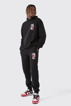 Tall Official Dove Printed Regular Fit Tracksuit | BoohooMAN UK