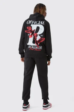 Tall Official Dove Printed Regular Fit Tracksuit | BoohooMAN UK