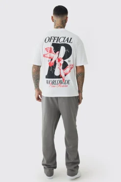 Tall Official Dove Printed Oversized T-Shirt | BoohooMAN UK