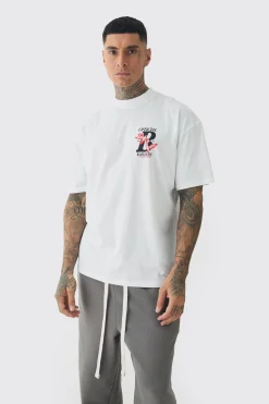 Tall Official Dove Printed Oversized T-Shirt | BoohooMAN UK