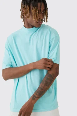 Tall Official Floral Back Print T-shirt In Blue | BoohooMAN UK