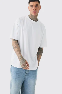 Tall Official Renaissance Back Print T-shirt In White | BoohooMAN UK