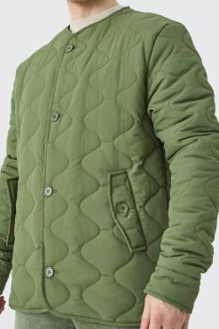 Tall Onion Quilted Liner Jacket | BoohooMAN UK