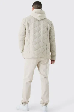 Tall Onion Quilted Liner Jacket | BoohooMAN UK