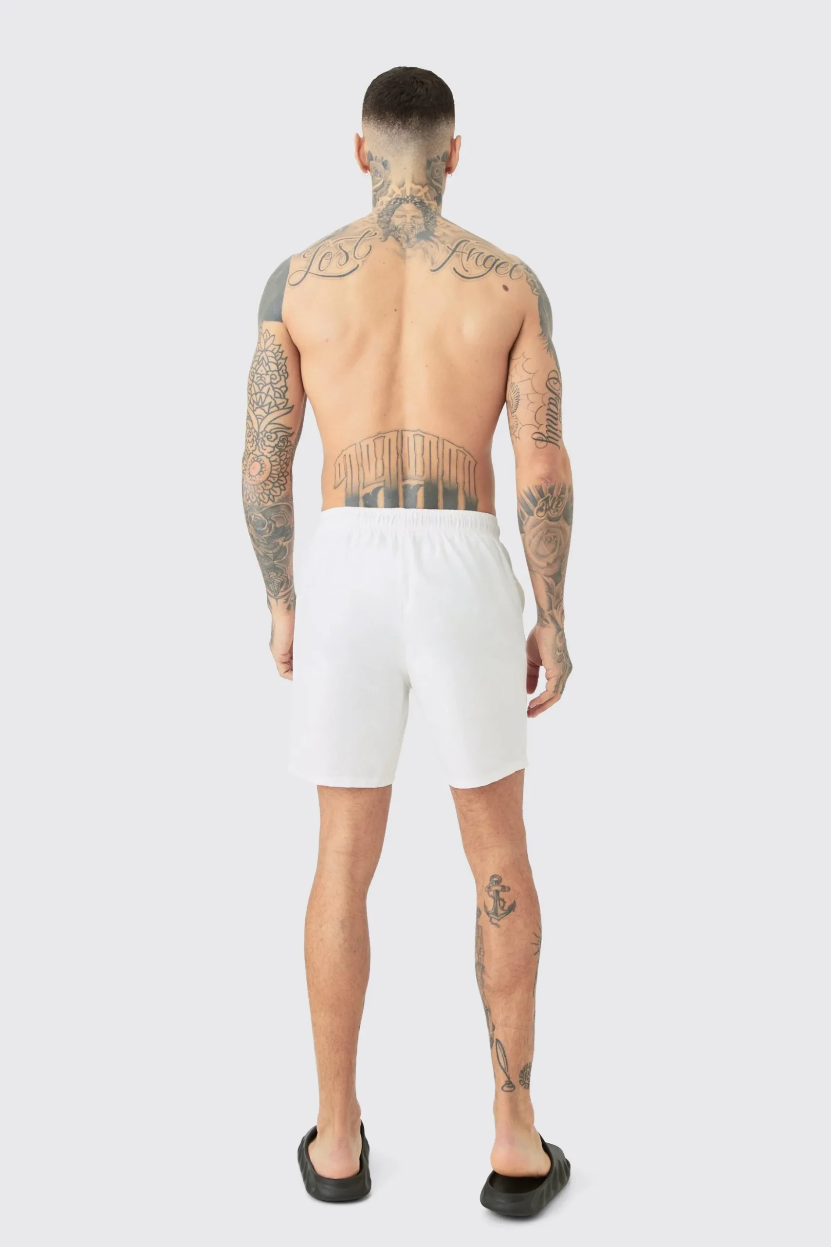 Tall Original Man Mid Length Swim Short | BoohooMAN UK