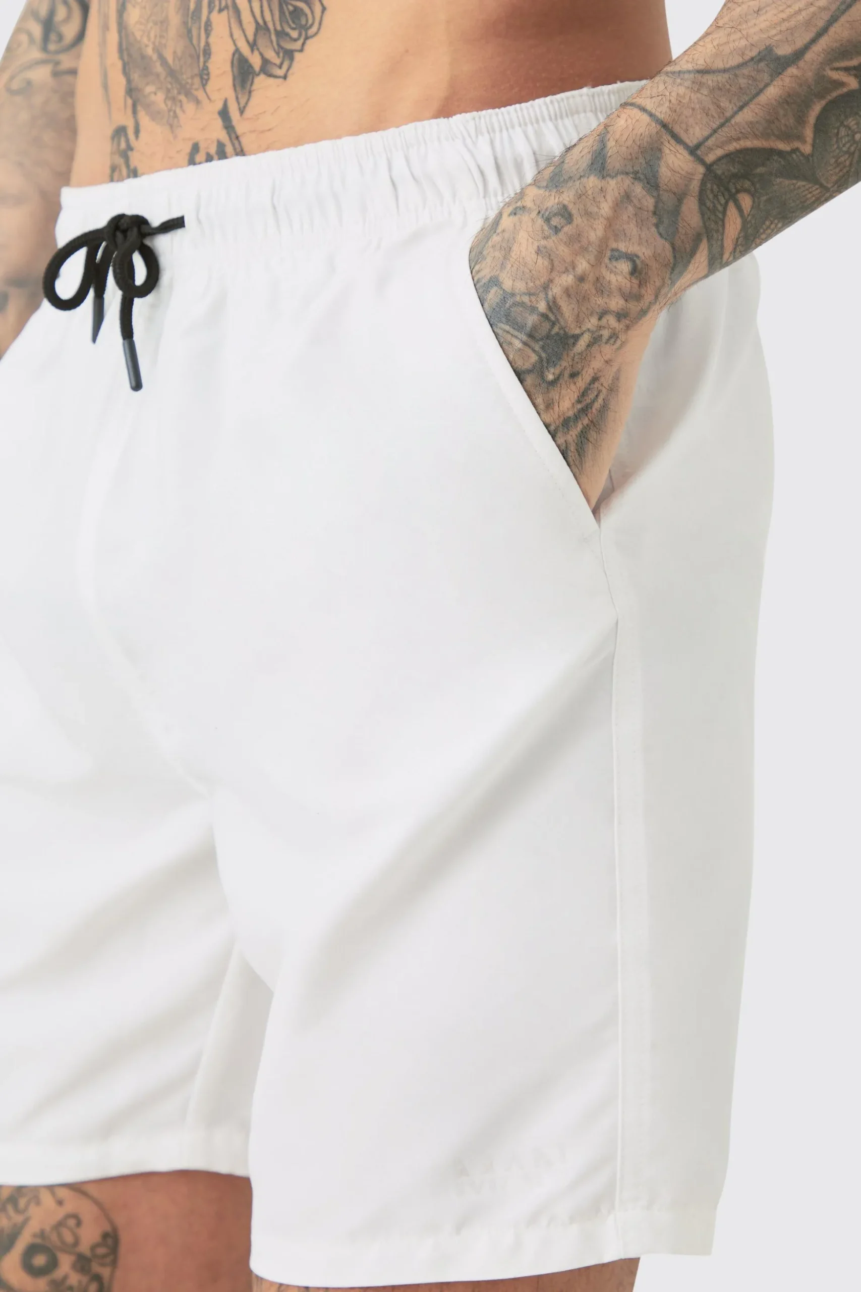 Tall Original Man Mid Length Swim Short | BoohooMAN UK