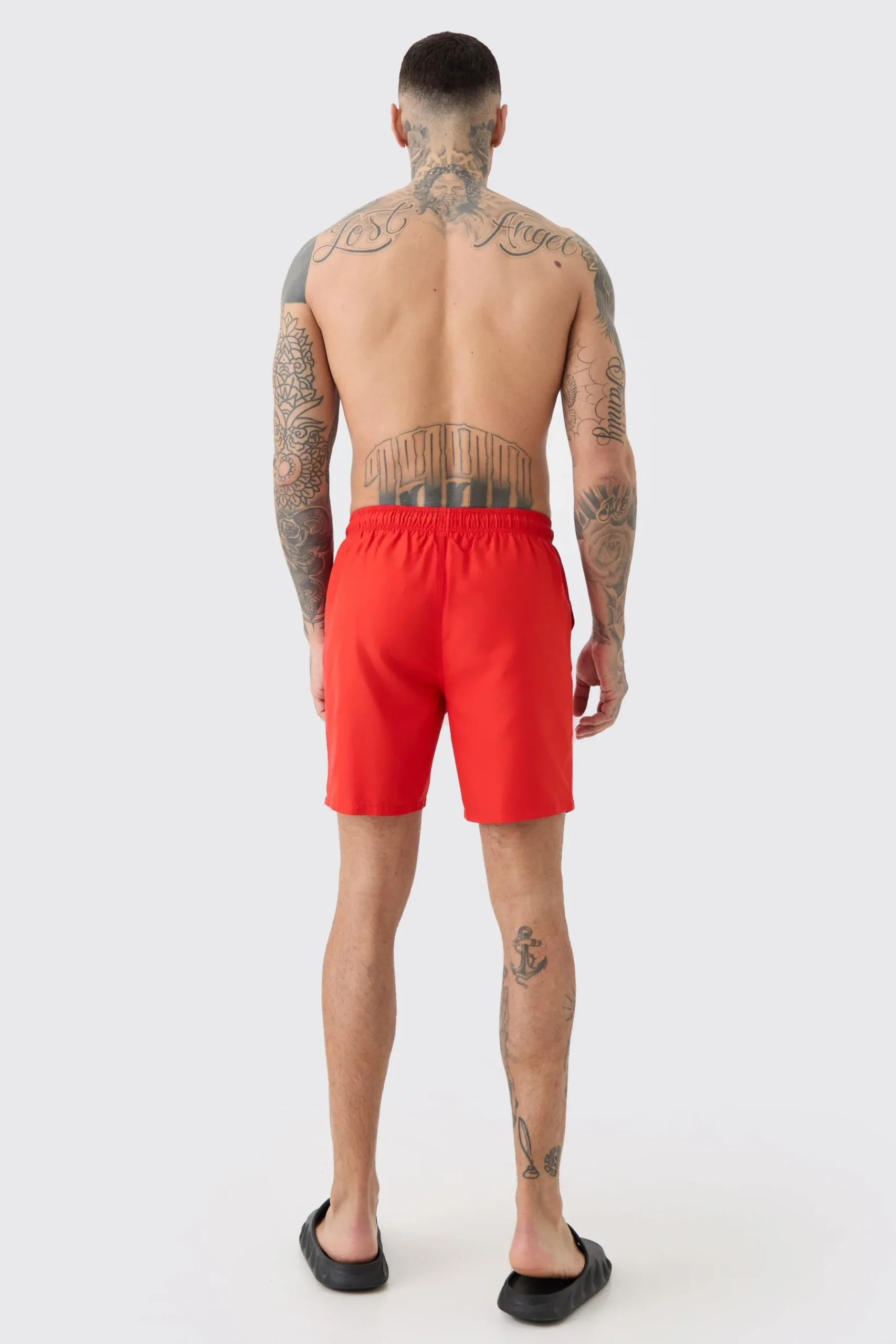 Tall Original Man Mid Length Swim Short | BoohooMAN UK