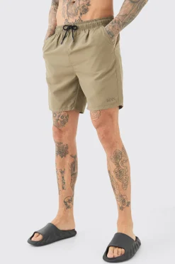 Tall Original Man Mid Length Swim Short | BoohooMAN UK