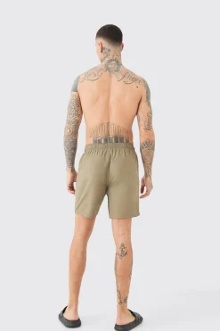 Tall Original Man Mid Length Swim Short | BoohooMAN UK