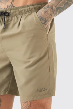 Tall Original Man Mid Length Swim Short | BoohooMAN UK