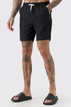 Tall Original Man Mid Length Swim Short | BoohooMAN UK