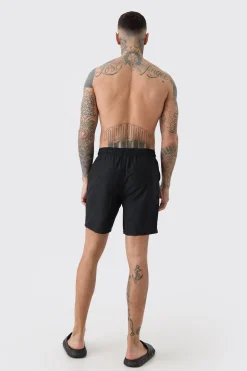 Tall Original Man Mid Length Swim Short | BoohooMAN UK