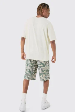 Tall Osaka T-shirt In Ecru | BoohooMAN UK