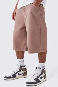 Tall Overdyed Denim Jorts | BoohooMAN UK