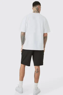 Tall Oversized Applique T-shirt | BoohooMAN UK