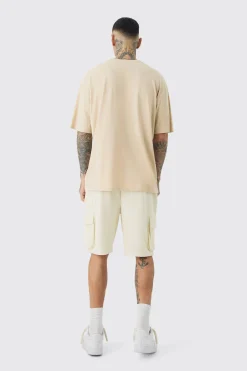 Tall Oversized Boston Varsity Print T-shirt | BoohooMAN UK