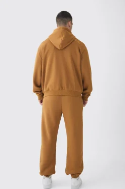 Tall Oversized Boxy Grafiti Print Hooded Relaxed Jogger Tracksuit | BoohooMAN UK