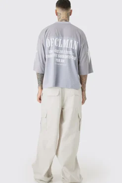 Tall Oversized Boxy Half Sleeve Moto T-Shirt | BoohooMAN UK