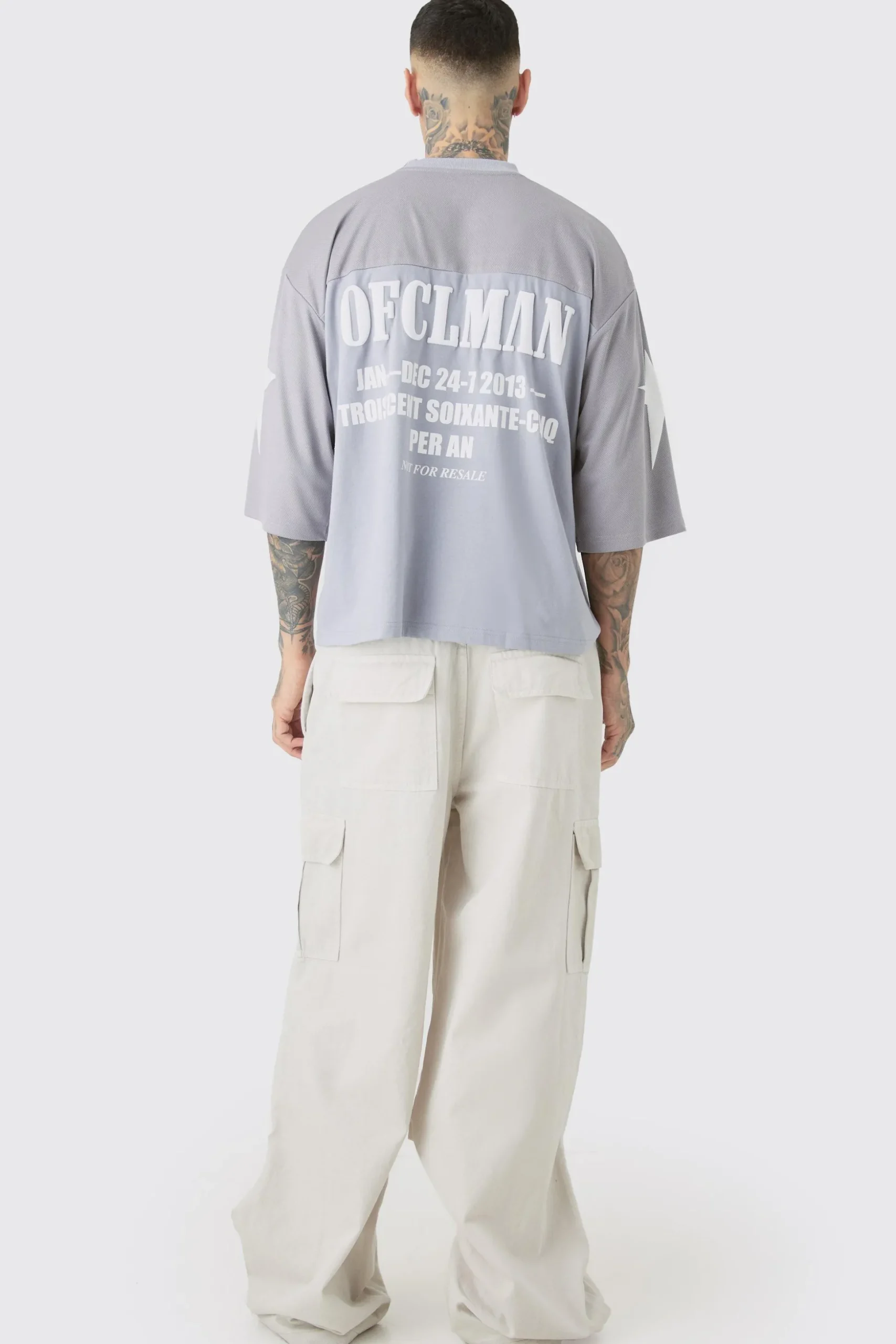Tall Oversized Boxy Half Sleeve Moto T-Shirt | BoohooMAN UK