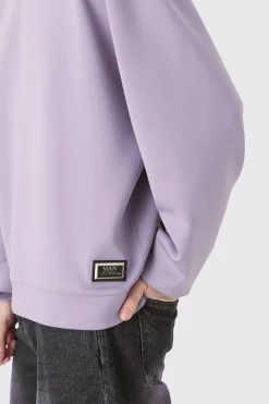 Tall Oversized Boxy Scuba Sweatshirt | BoohooMAN UK