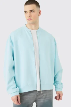 Tall Oversized Boxy Scuba Bomber Jacket | BoohooMAN UK