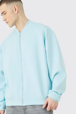Tall Oversized Boxy Scuba Bomber Jacket | BoohooMAN UK