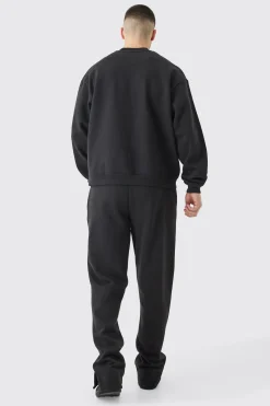 Tall Oversized Boxy Sweatshirt Tracksuit | BoohooMAN UK