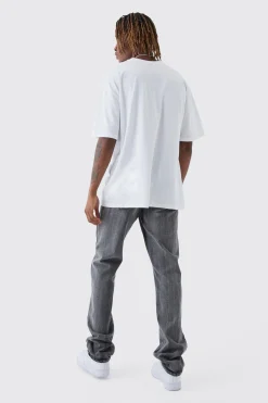 Tall Oversized Chicago Varsity Graphic T-Shirt | BoohooMAN UK