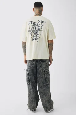 Tall Oversized Disco Graphic T-Shirt | BoohooMAN UK