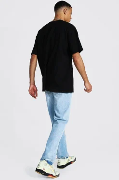 Tall Oversized Drip Face T-shirt | BoohooMAN UK